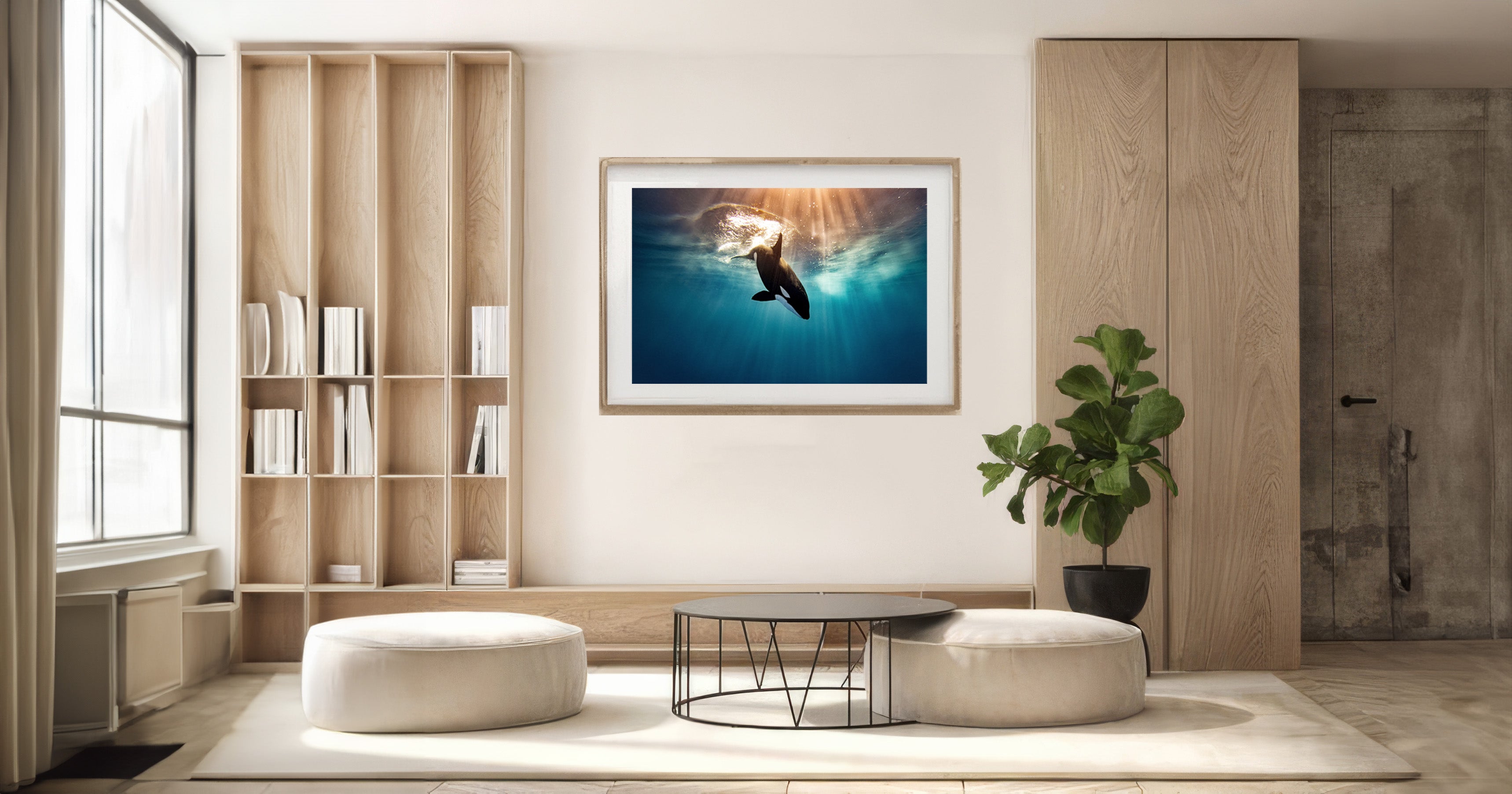 Orca Print Wall Art by Valentina Kochian